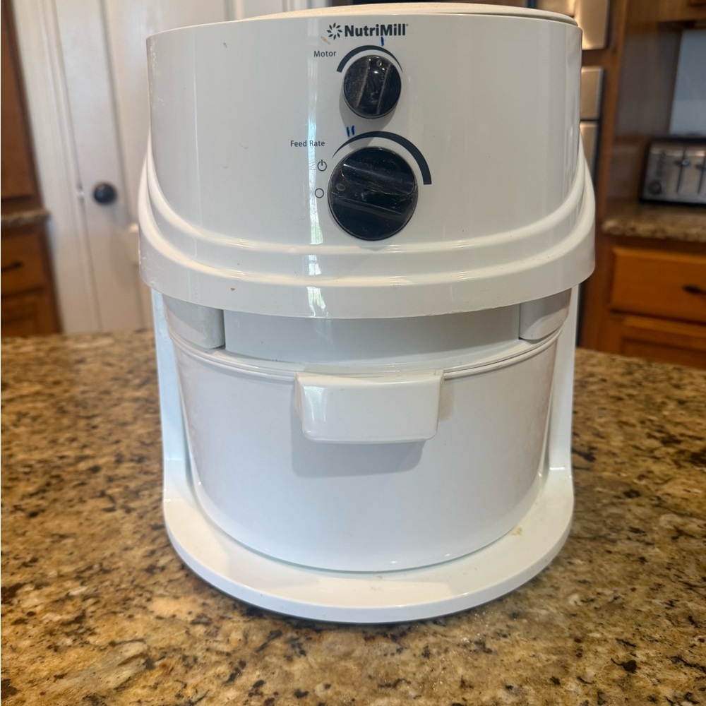 NutriMill White Electric Grain Grinder